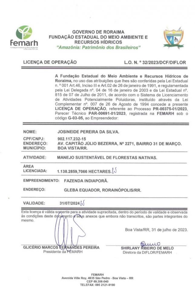 Licença de operação 