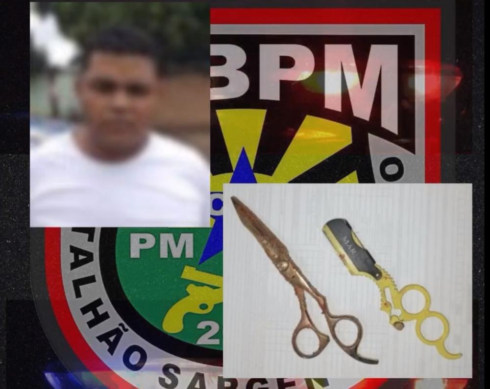 Polícia prende homem em flagrante por descumprir medida protetiva e ameçar ex-companheira e clientes em um salão de cabelereiro