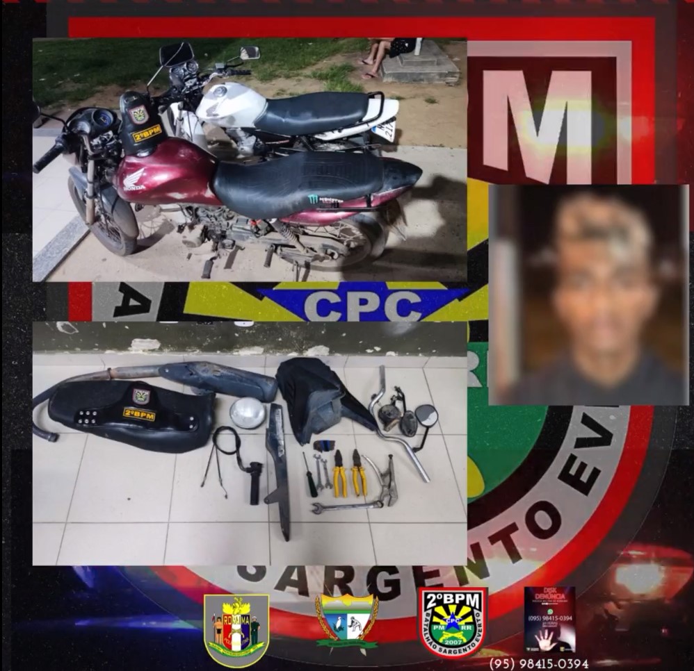  Polícia age rápido e prende suspeito de furto de motocicleta e desmanche de veículos