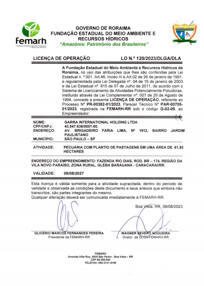 Licença de Operação