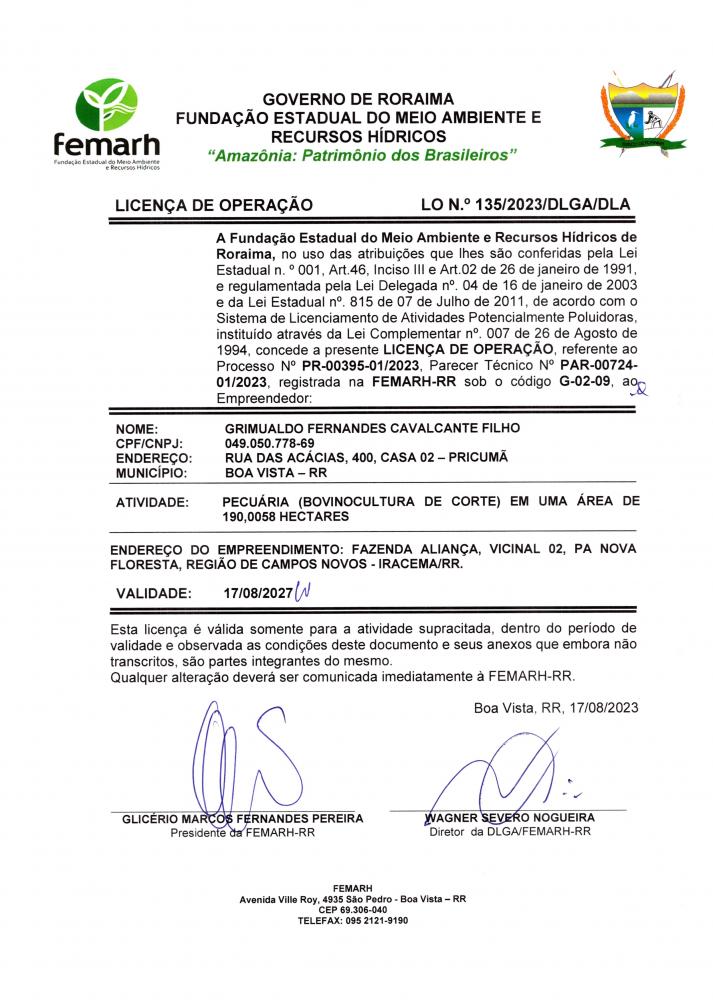 Licença de Operação