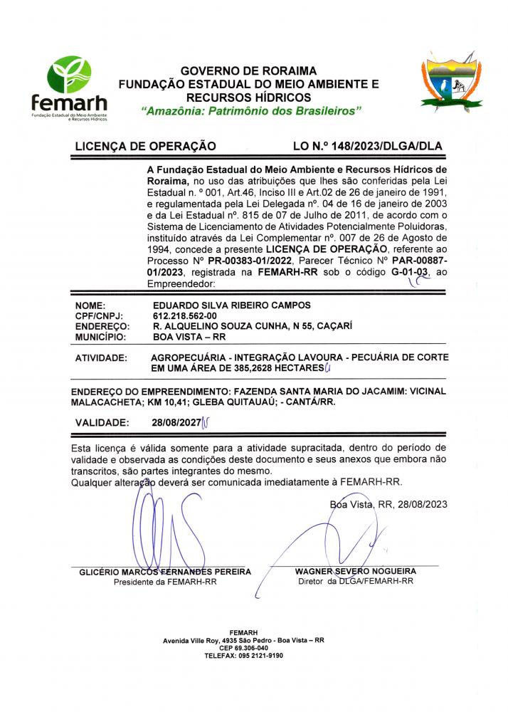 Licença de Operação