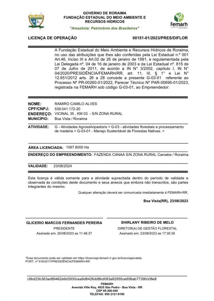 Licença de operação 