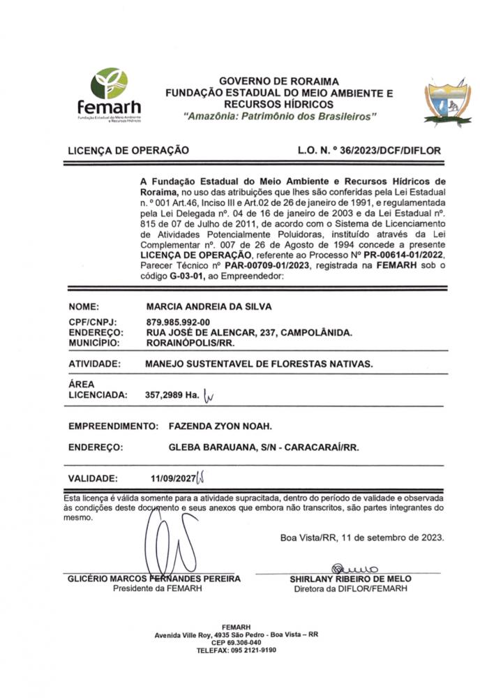 Licença de operação 