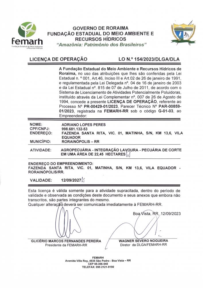 Licença de Operação