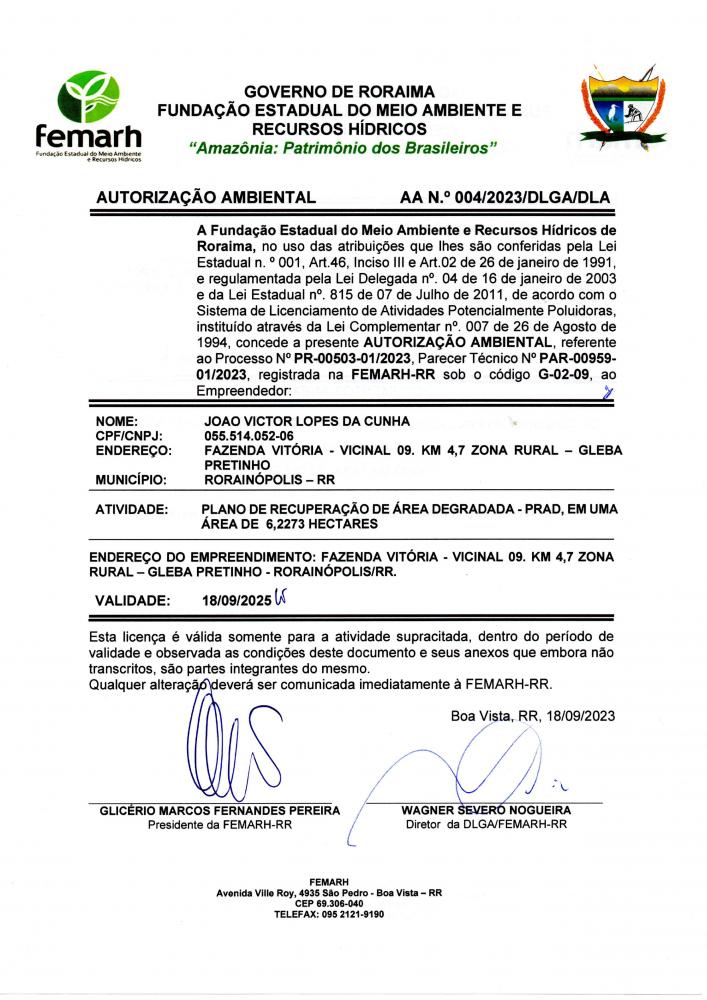 AUTORIZAÇAO AMBIENTAL