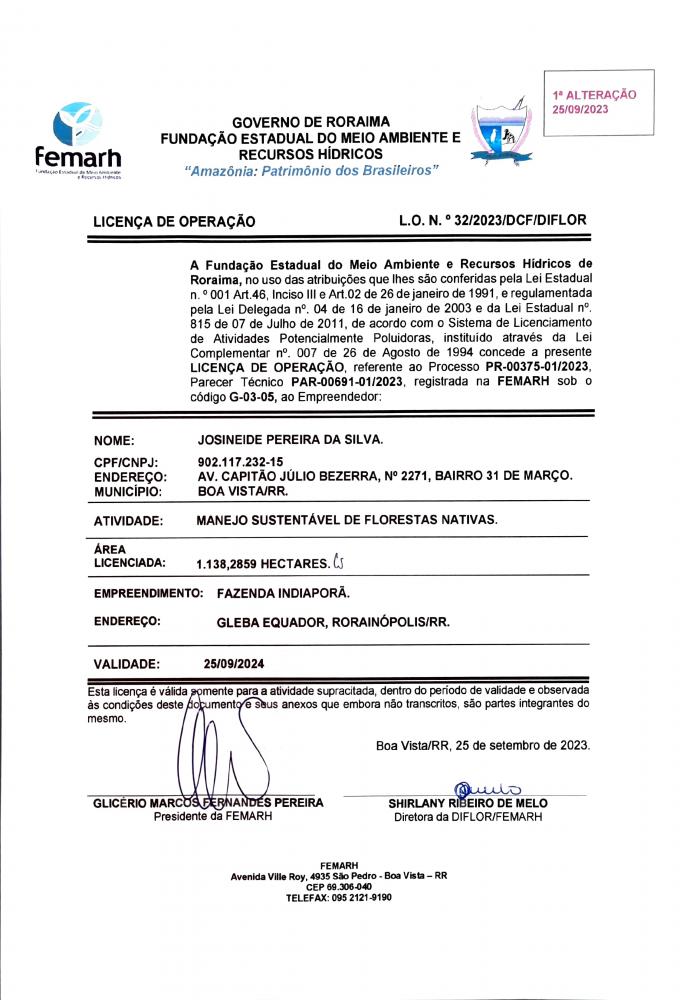 Licença de Operação