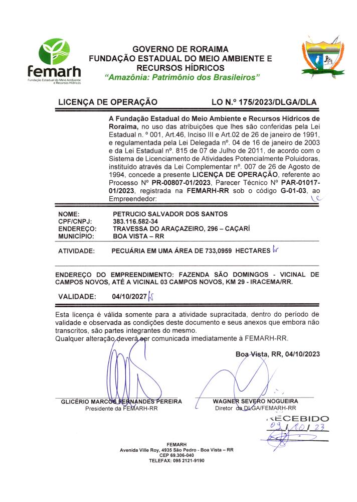 Licença de Operação