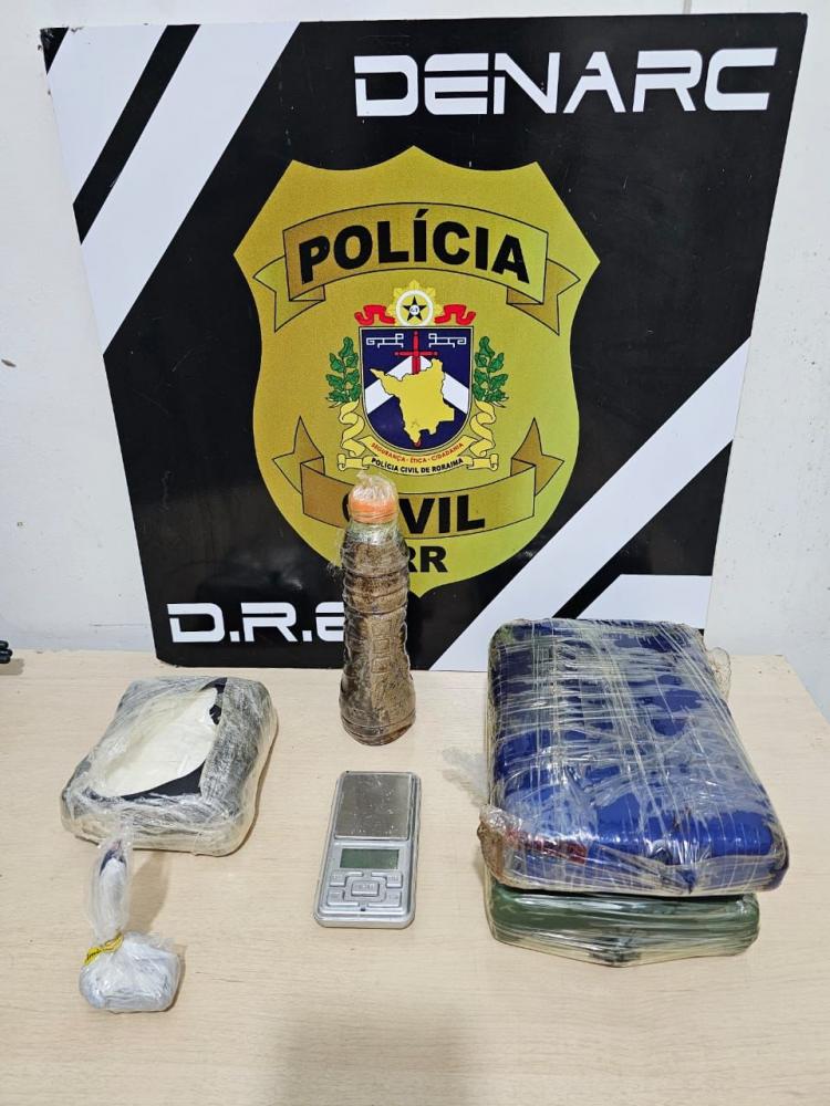 Operação da Polícia Civil resulta em três prisões e apreensão de quatro quilos de drogas