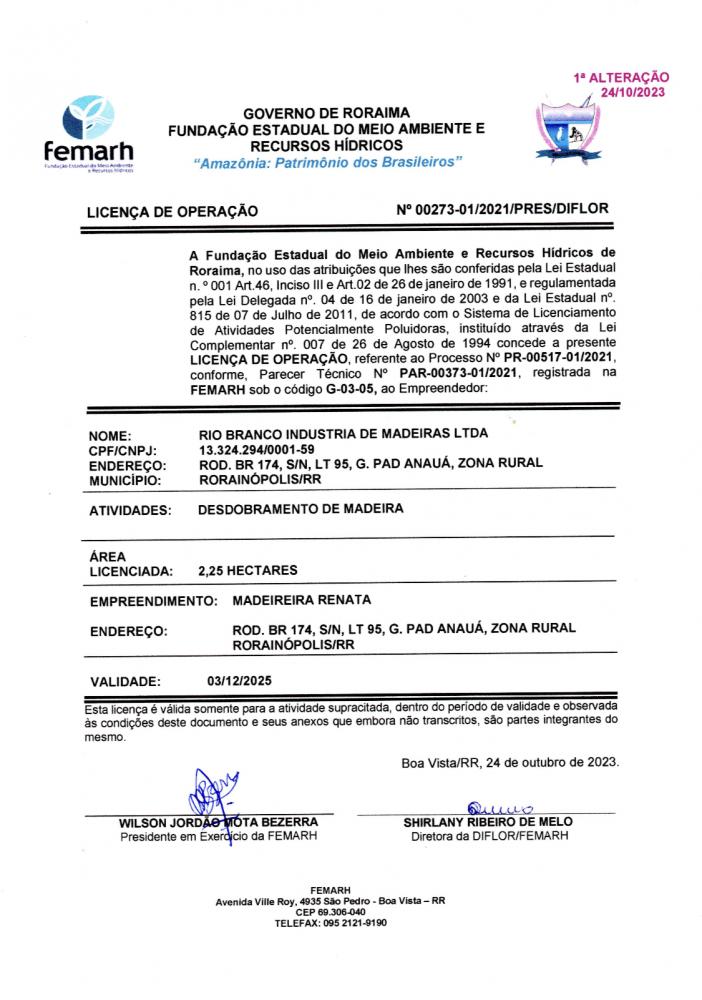 Licença de Operação 