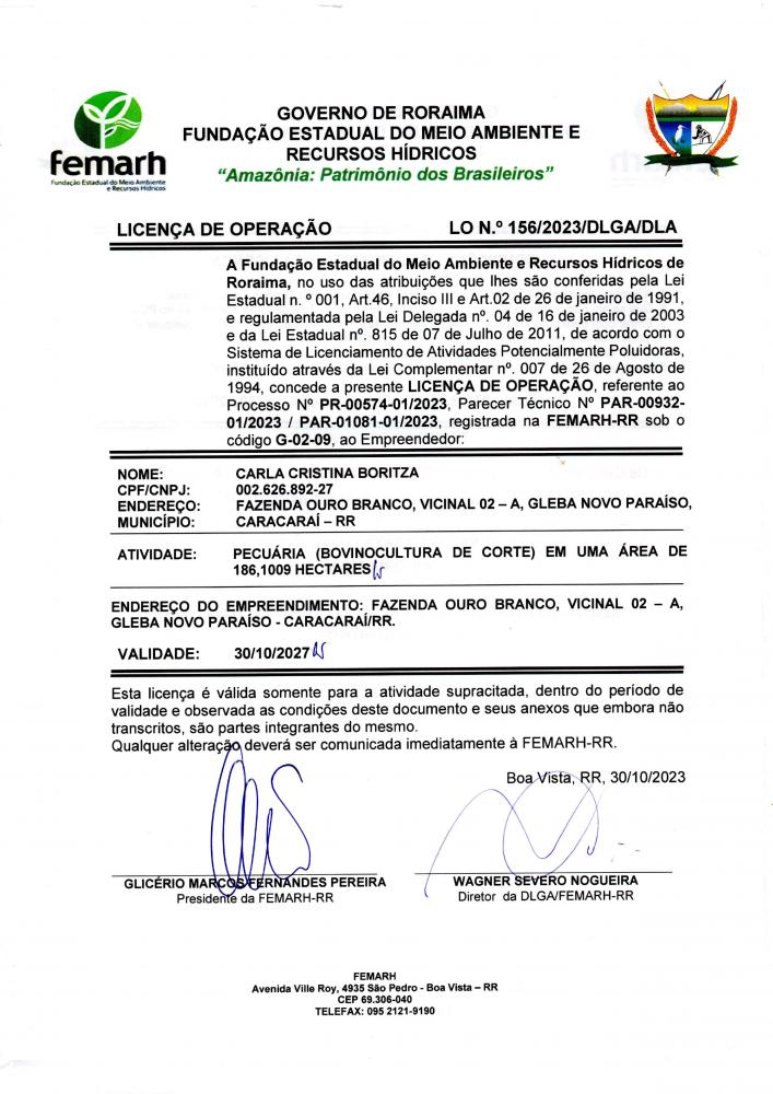 Licença de Operação
