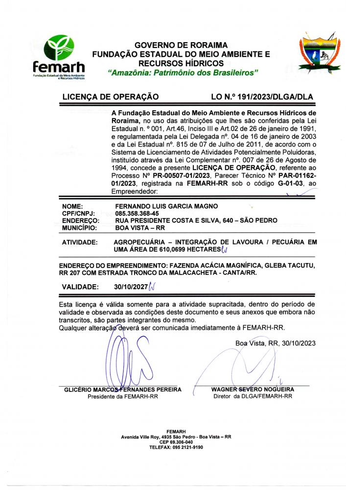 Licença de Operação