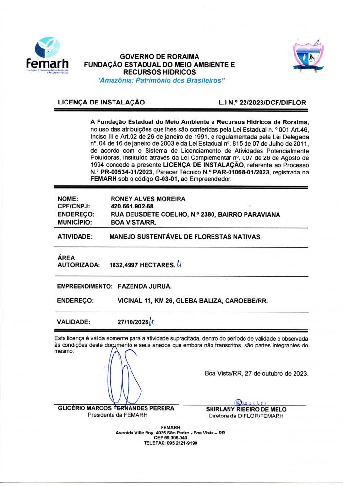 LICENÇA DE INSTALAÇÃO