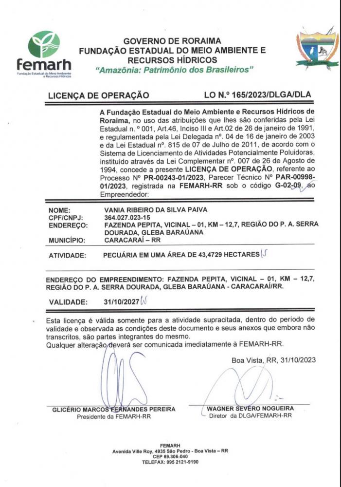 Licença de Operação 
