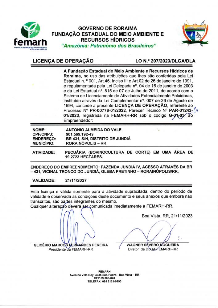 Licença de Operação