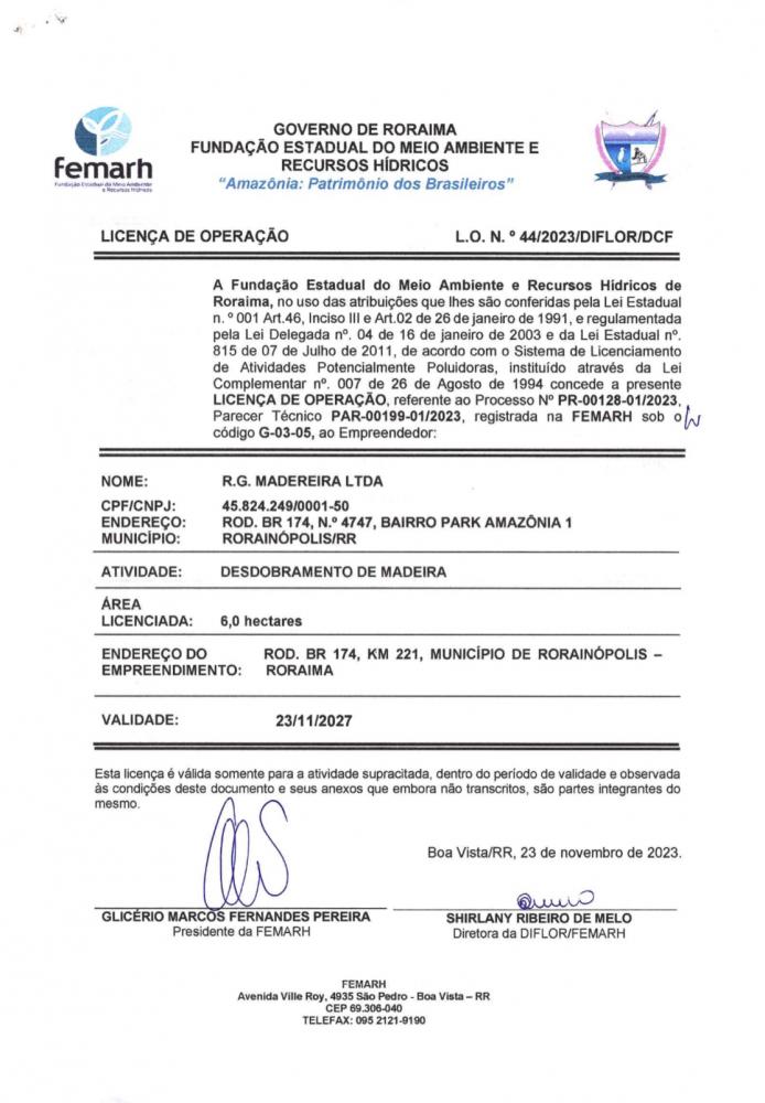 Licença de Operação 