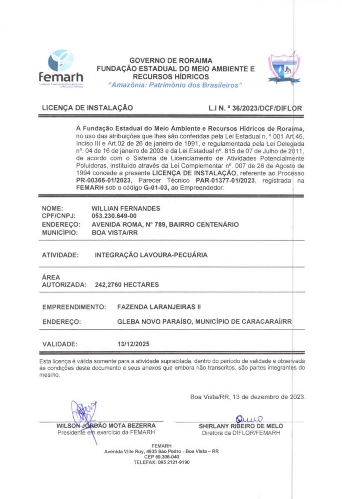 Licença de Instalação 