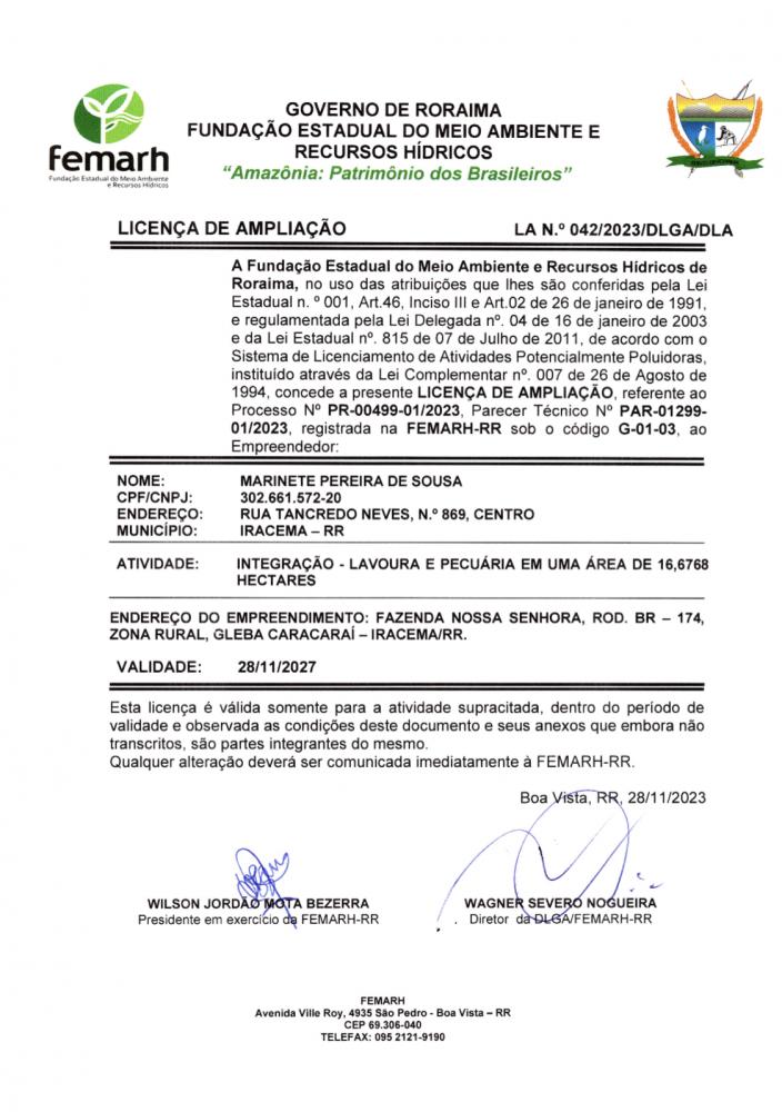 Licença de Ampliação 