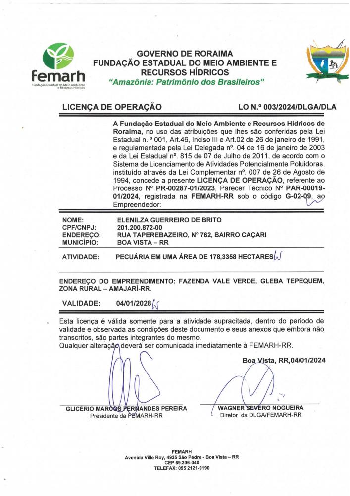 Licença de Operação