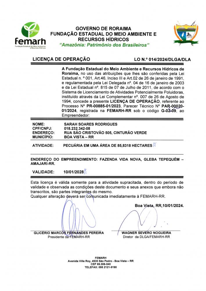 Licença de Operação
