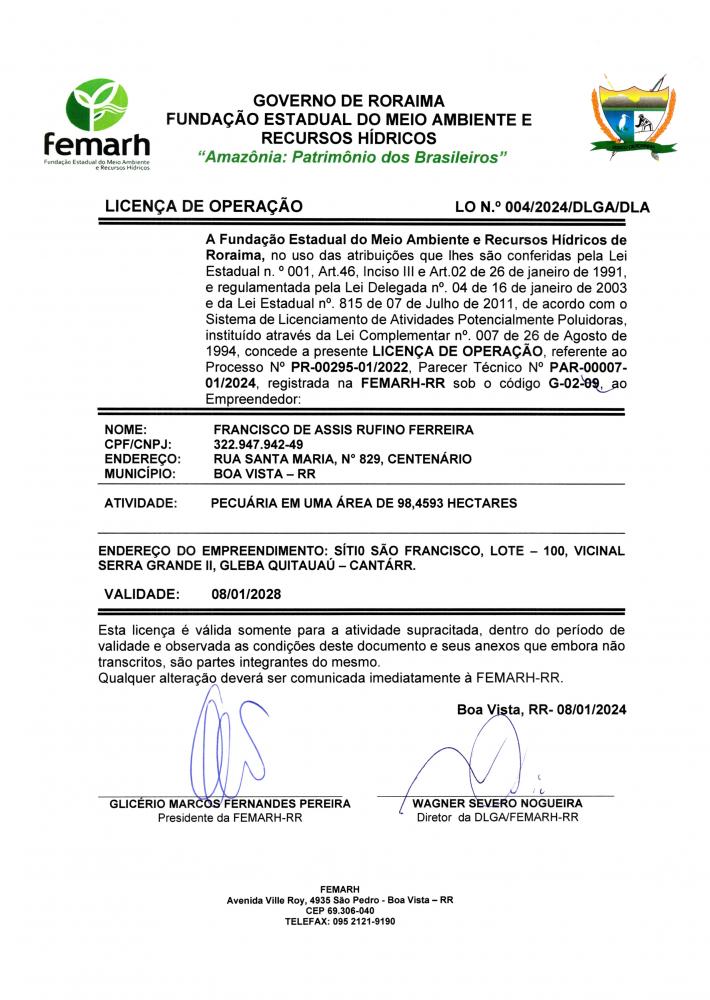 Licença de Operação