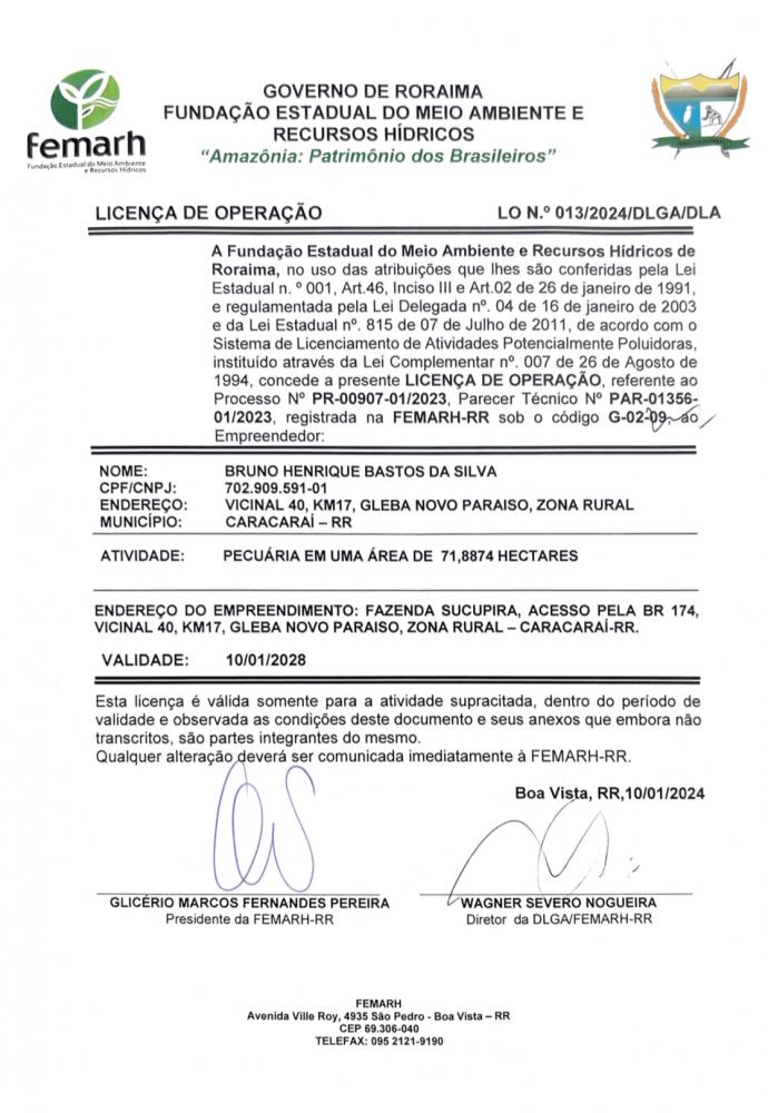 Licença de Operação 