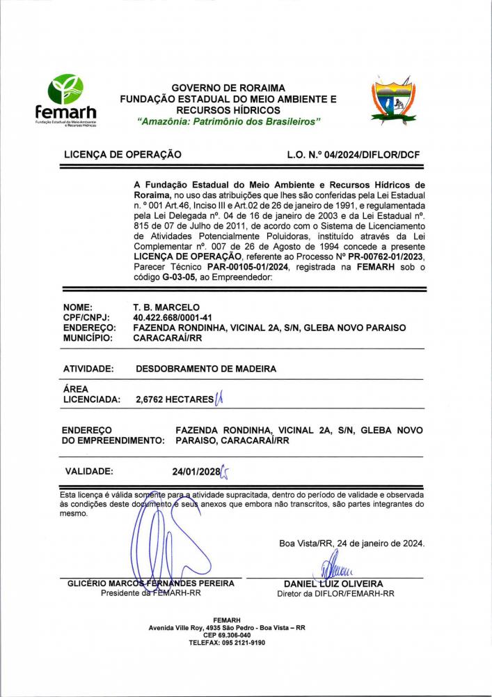 Licença de Operação