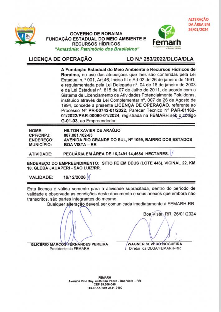 Licença de Operação 