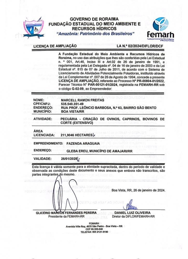 Licença de Ampliação 