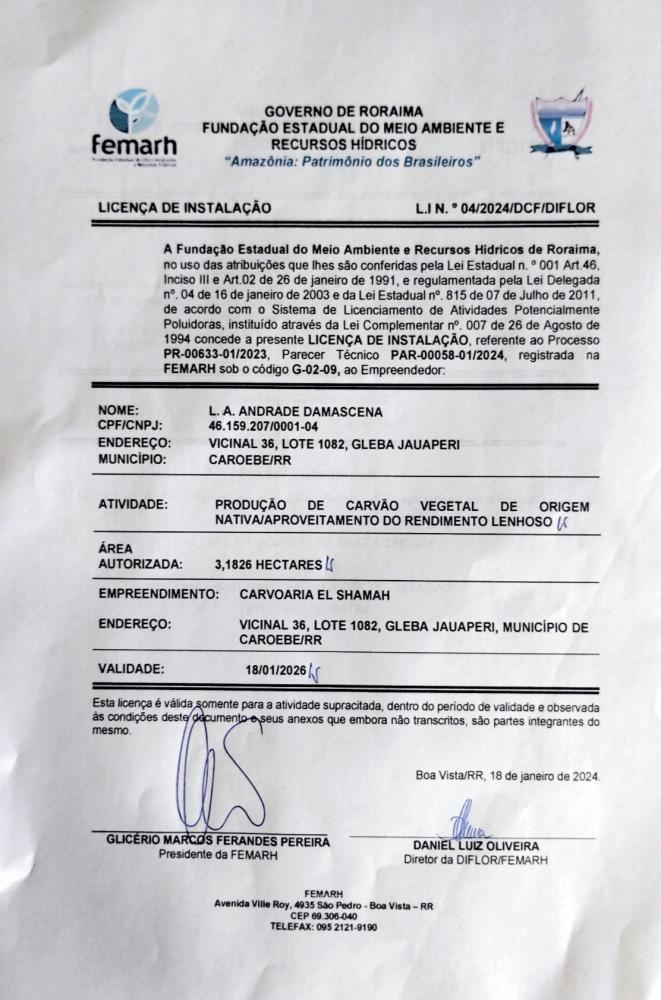 Licença de Instalação 