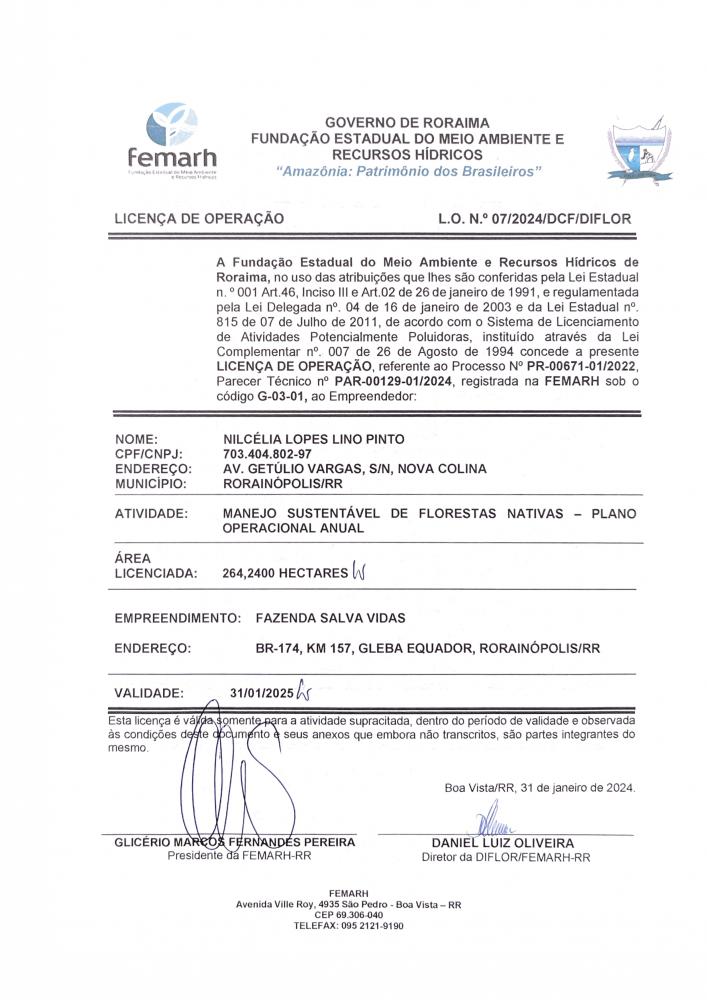 LICENÇA DE OPERAÇÃO