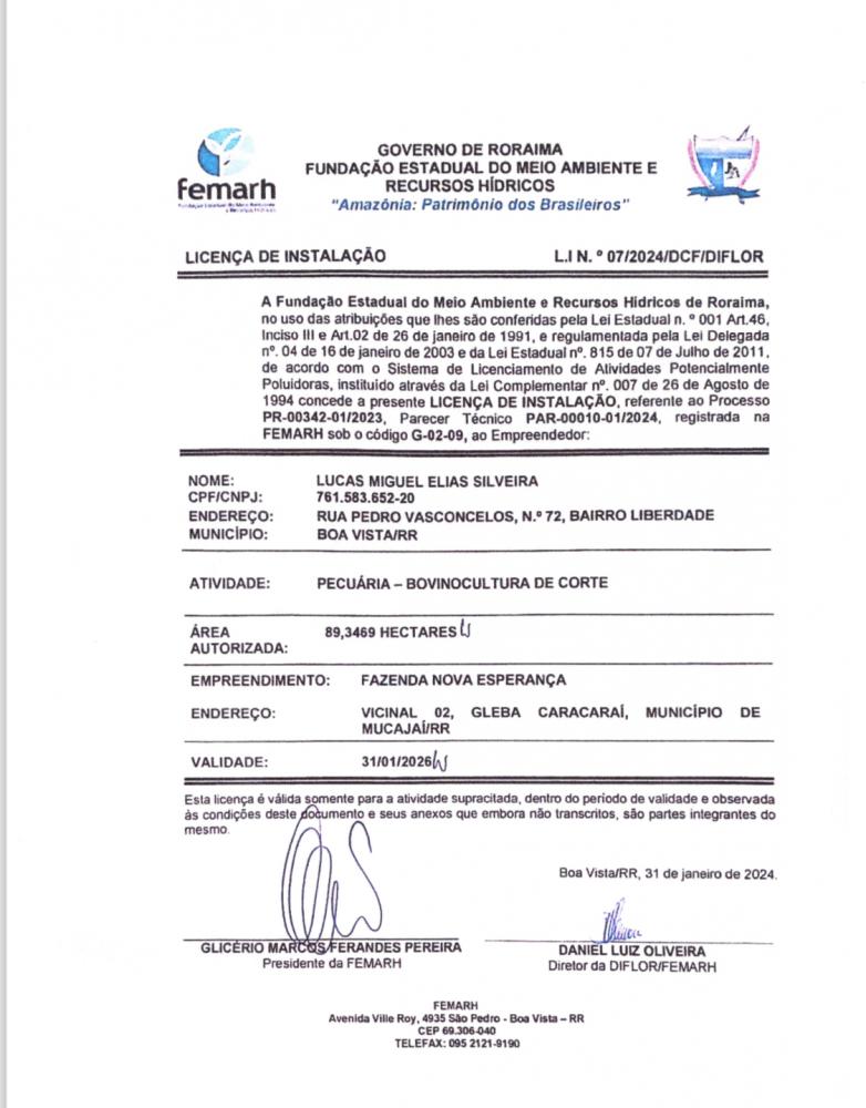 Licença de Instalação 