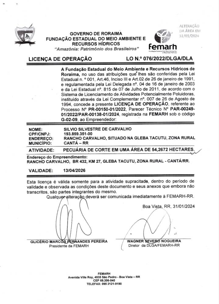Licença de Operação 