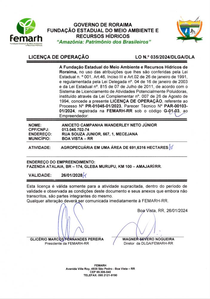 Licença de Operação 
