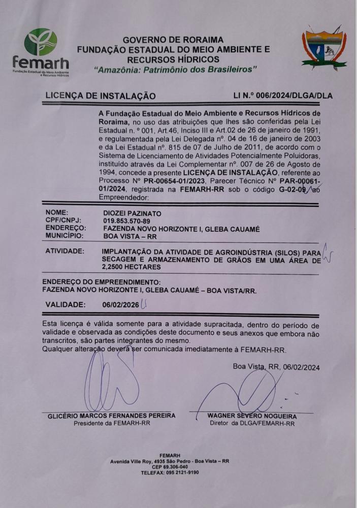 Licença de Instalação 