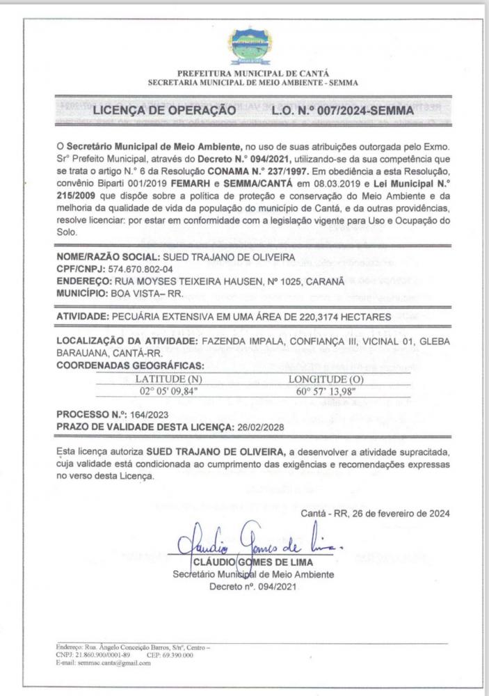 Licença de Operação 