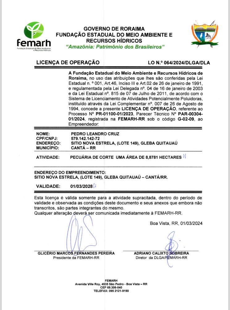 Licença de Operação 