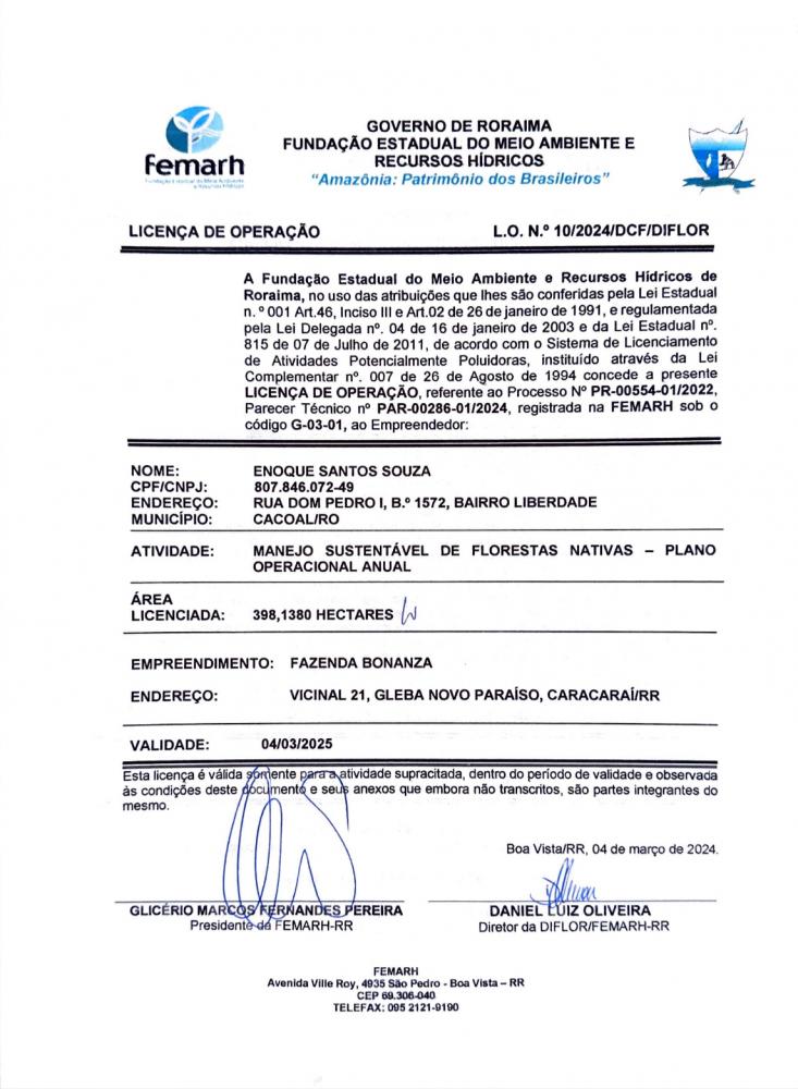 Licença de Operação 