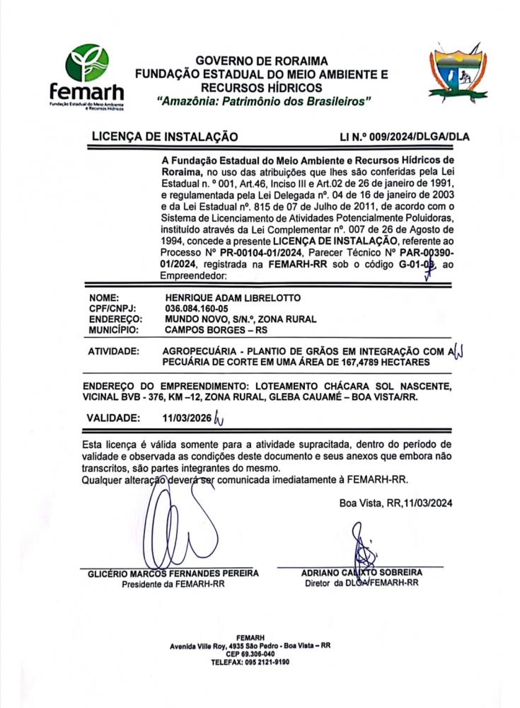 Licença de Instalação 