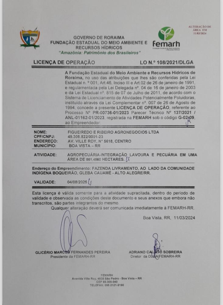 Licença de Operação 