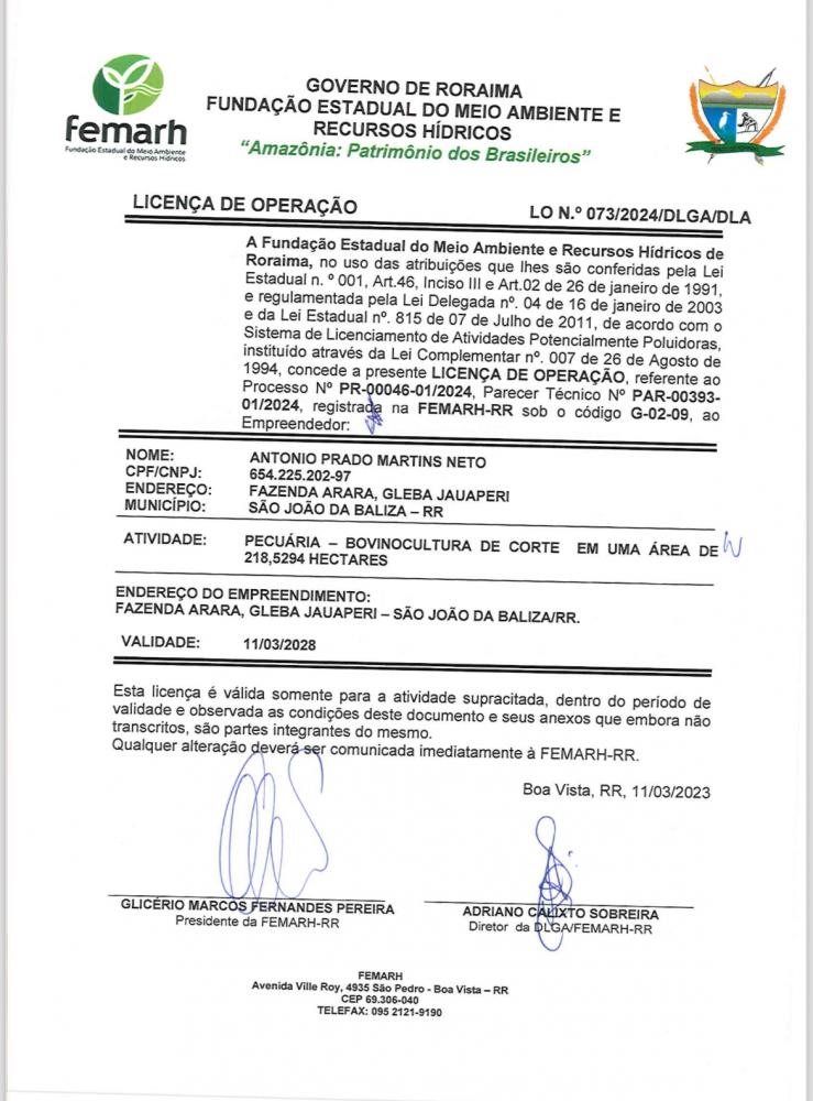 Licença de Operação 