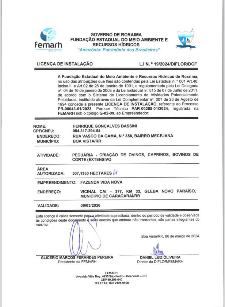 Licença de Instalação 