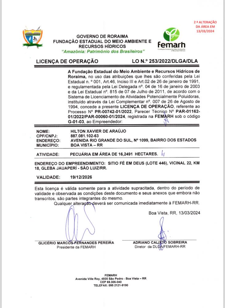 Licença de Operação 