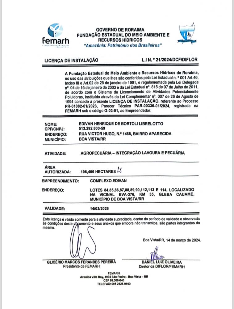 Licença de Instalação 