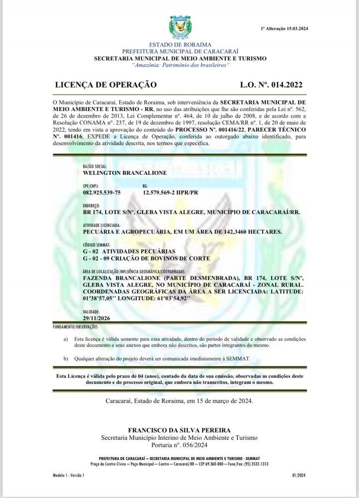 Licença de Operação 