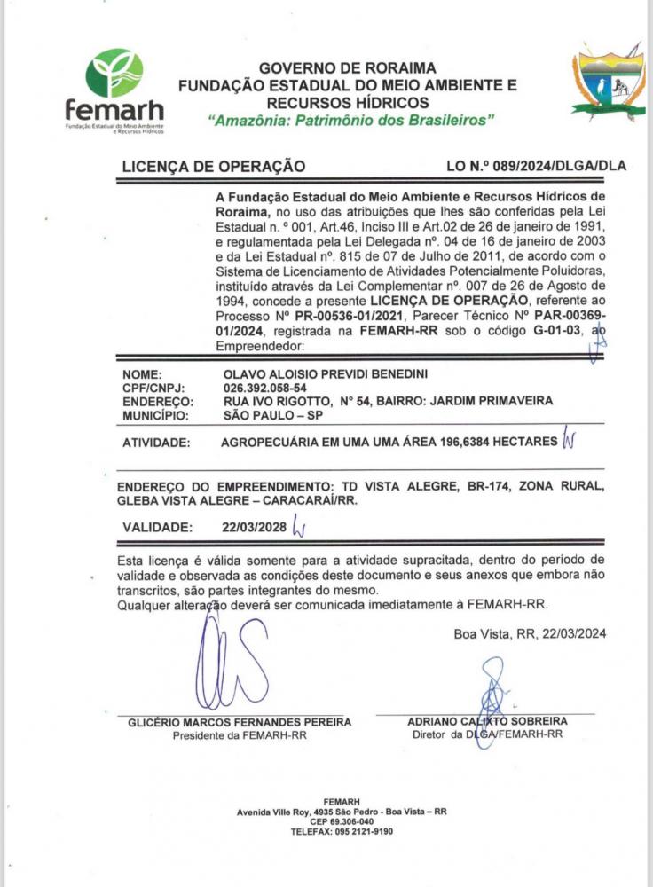 Licença de Operação 