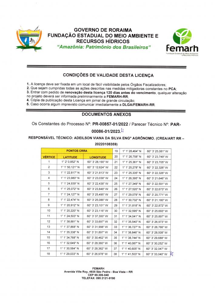 CERTIFICADO RORAIMENSE DE REGULARIDADE AMBIENTAL