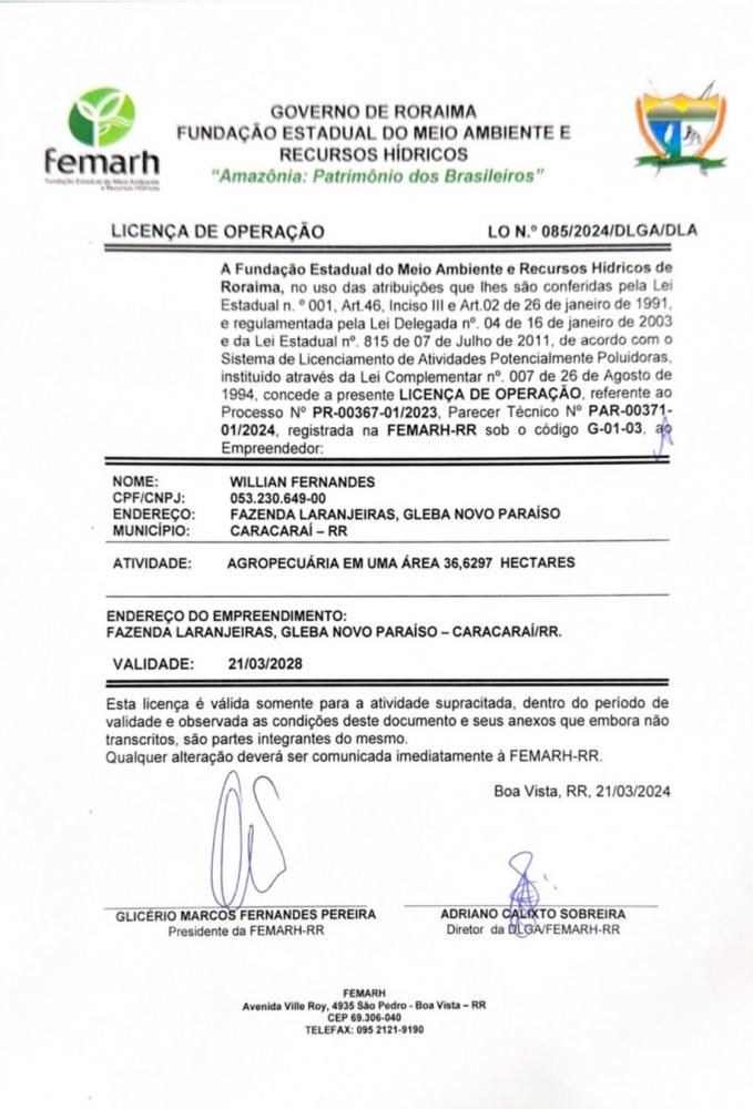 Licença de Operação 