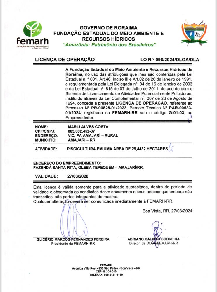 Licença de Operação 