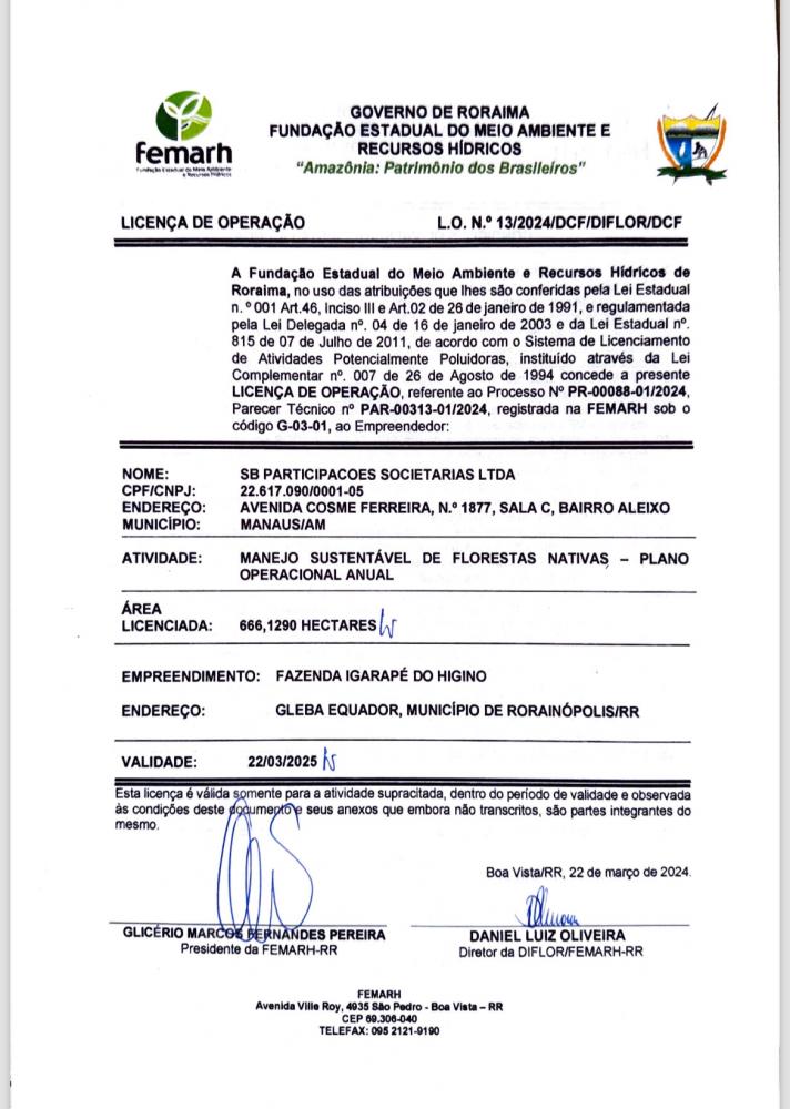 Licença de Operação 